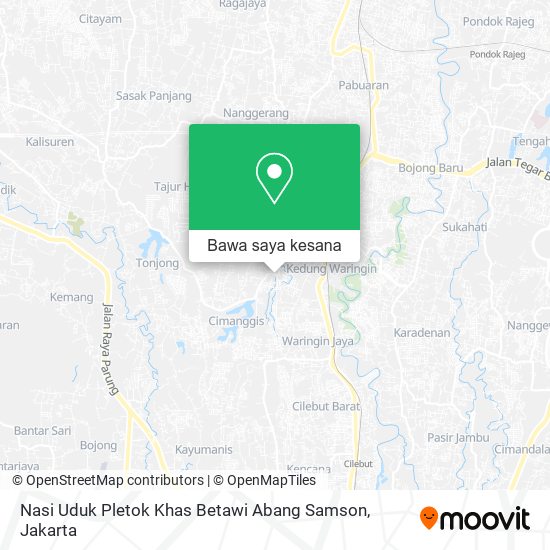 Peta Nasi Uduk Pletok Khas Betawi Abang Samson