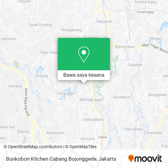 Peta Bunkobon Kitchen Cabang Bojonggede