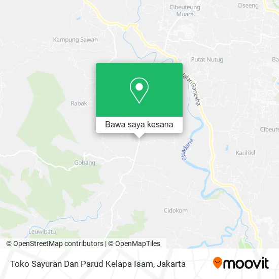 Peta Toko Sayuran Dan Parud Kelapa Isam