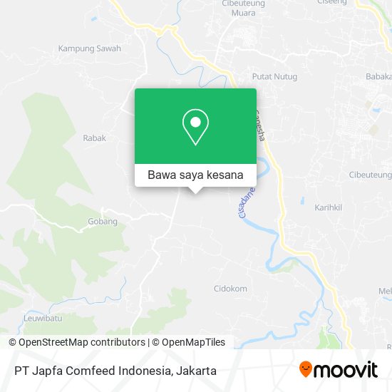 Peta PT Japfa Comfeed Indonesia
