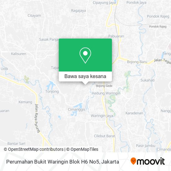 Peta Perumahan Bukit Waringin Blok H6 No5