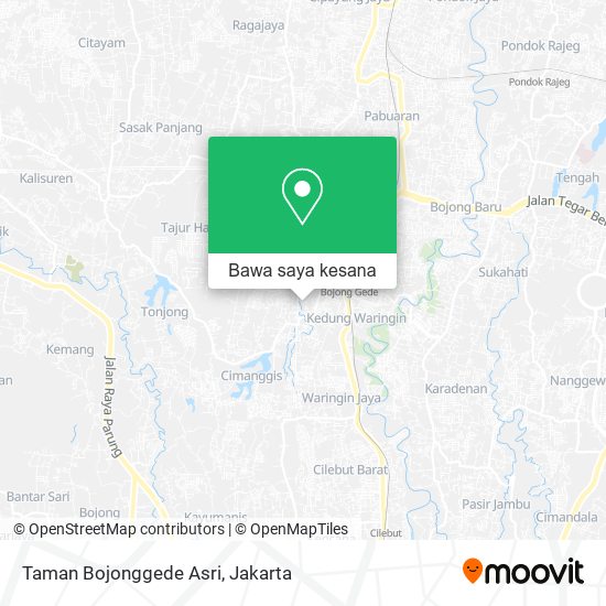 Peta Taman Bojonggede Asri