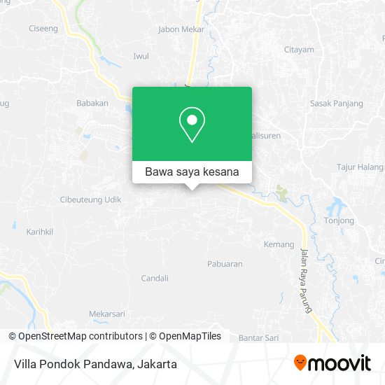 Peta Villa Pondok Pandawa