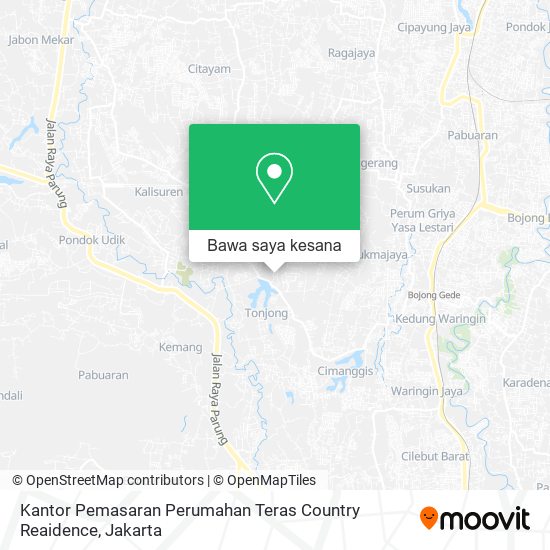 Peta Kantor Pemasaran Perumahan Teras Country Reaidence