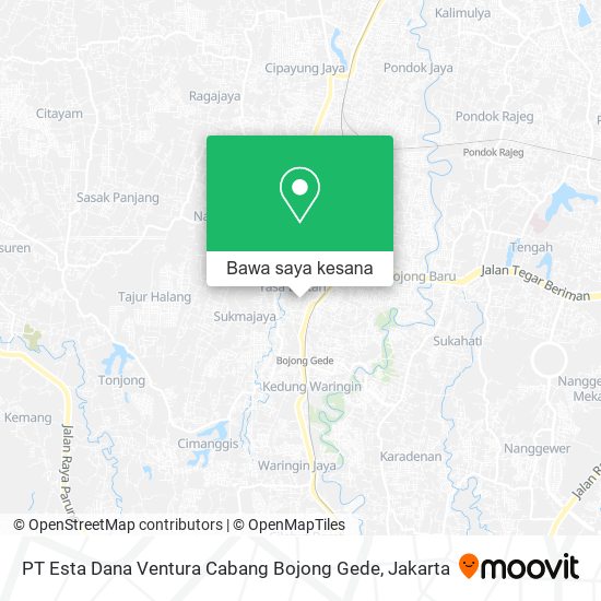 Peta PT Esta Dana Ventura Cabang Bojong Gede