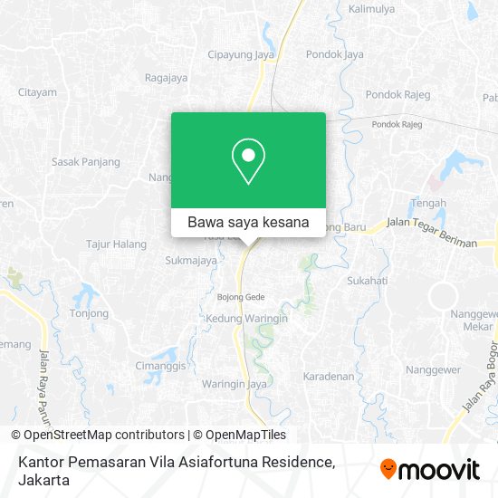 Peta Kantor Pemasaran Vila Asiafortuna Residence
