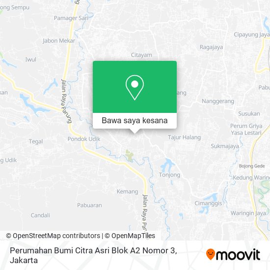 Peta Perumahan Bumi Citra Asri Blok A2 Nomor 3