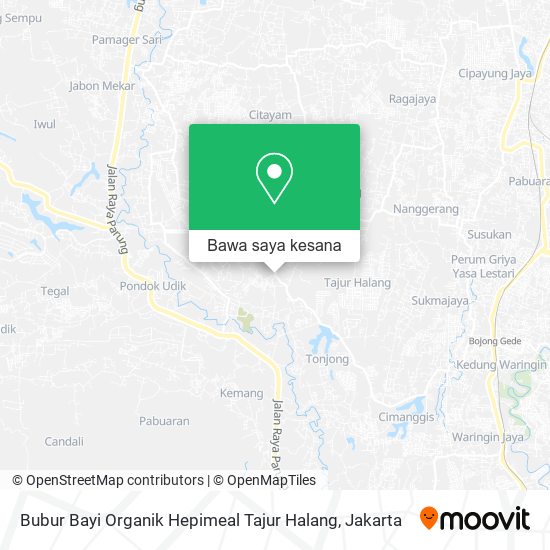 Peta Bubur Bayi Organik Hepimeal Tajur Halang