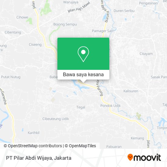 Peta PT Pilar Abdi Wijaya