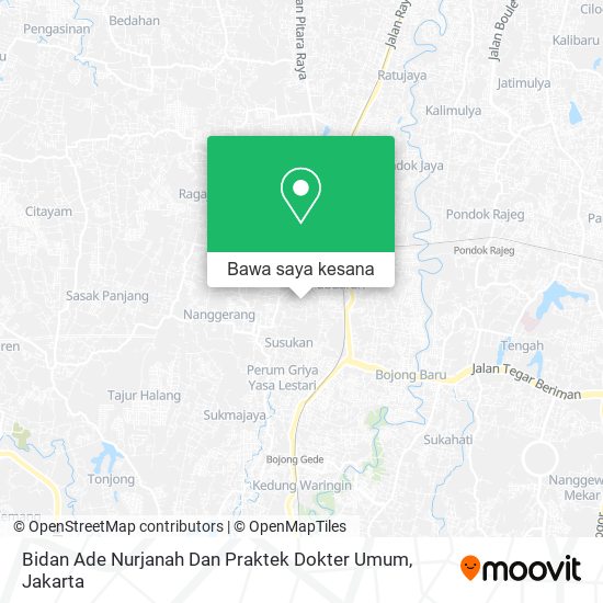Peta Bidan Ade Nurjanah Dan Praktek Dokter Umum