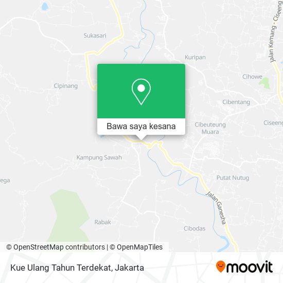 Peta Kue Ulang Tahun Terdekat