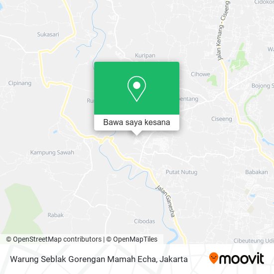 Peta Warung Seblak Gorengan Mamah Echa