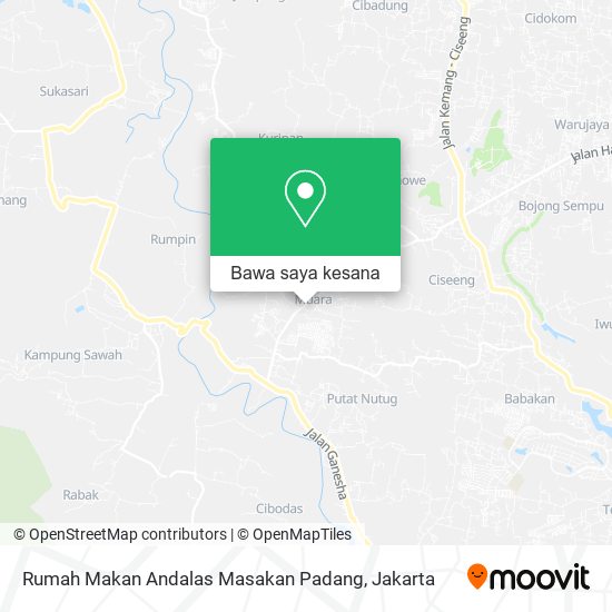 Peta Rumah Makan Andalas Masakan Padang