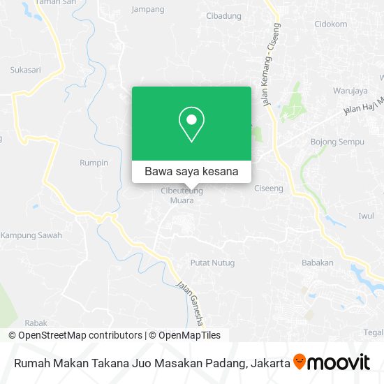 Peta Rumah Makan Takana Juo Masakan Padang