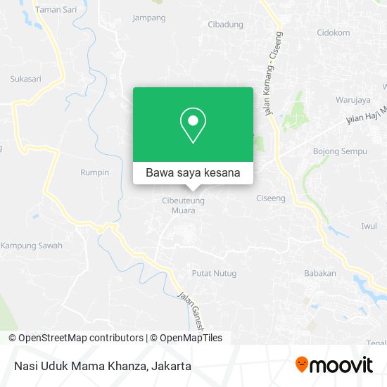 Peta Nasi Uduk Mama Khanza
