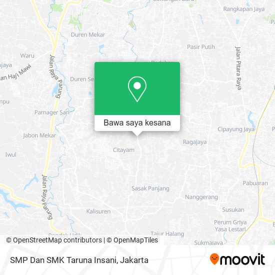 Peta SMP Dan SMK Taruna Insani