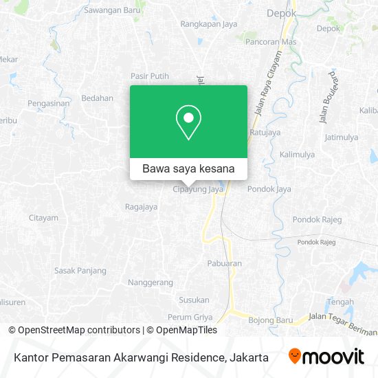 Peta Kantor Pemasaran Akarwangi Residence