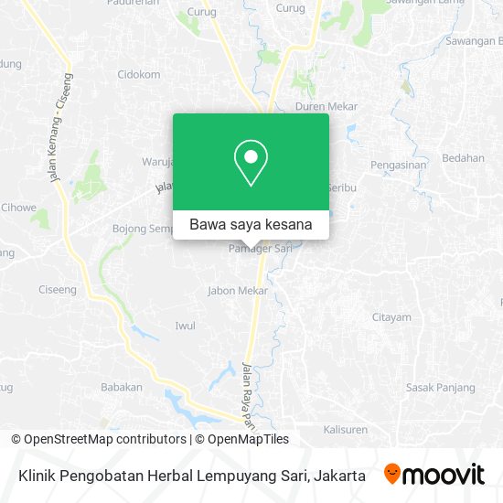 Peta Klinik Pengobatan Herbal Lempuyang Sari