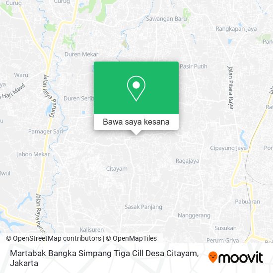 Peta Martabak Bangka Simpang Tiga Cill Desa Citayam
