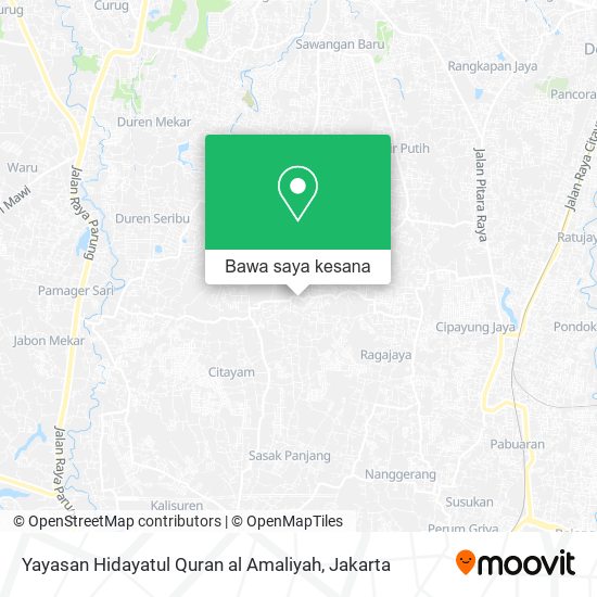 Peta Yayasan Hidayatul Quran al Amaliyah