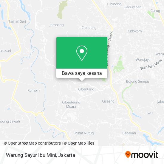 Peta Warung Sayur Ibu Mini