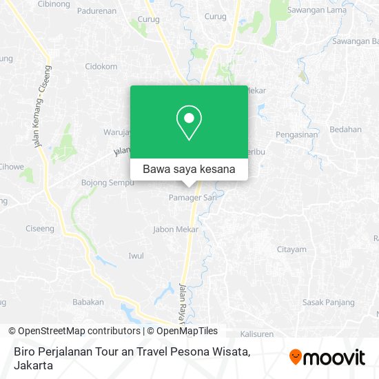 Peta Biro Perjalanan Tour an Travel Pesona Wisata