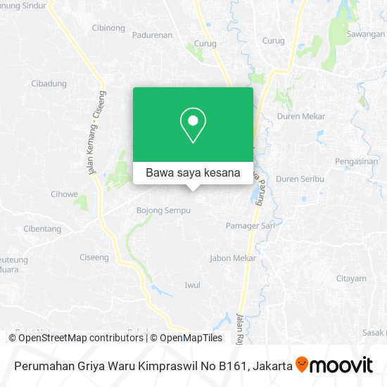 Peta Perumahan Griya Waru Kimpraswil No B161
