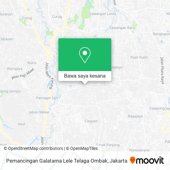 Peta Pemancingan Galatama Lele Telaga Ombak