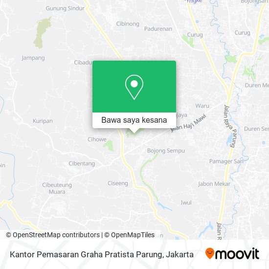Peta Kantor Pemasaran Graha Pratista Parung