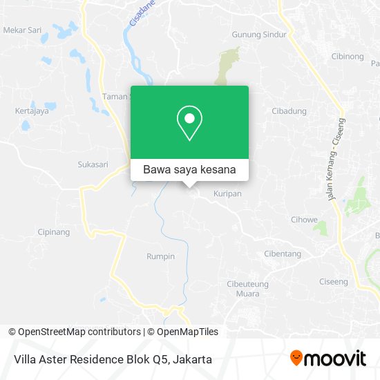 Peta Villa Aster Residence Blok Q5