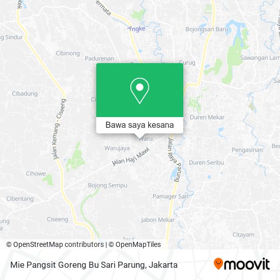 Peta Mie Pangsit Goreng Bu Sari Parung