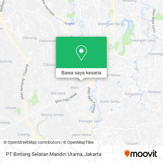 Peta PT Bintang Selatan Mandiri Utama