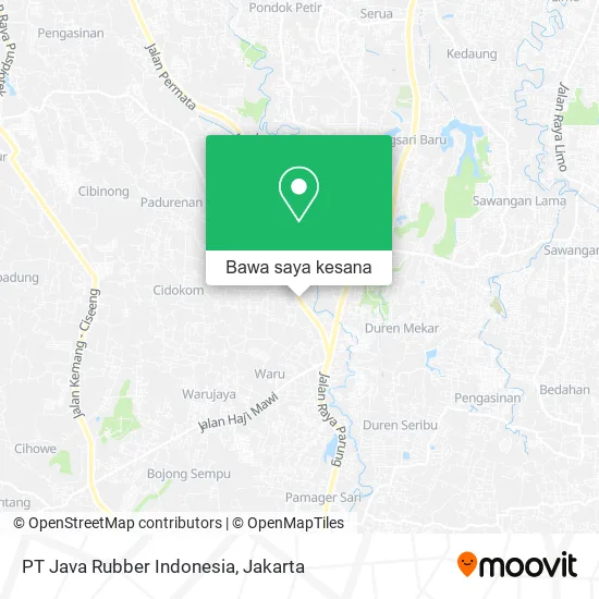 Peta PT Java Rubber Indonesia