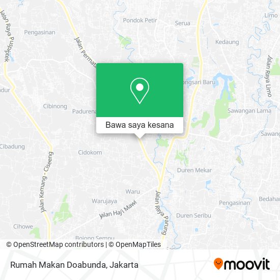 Peta Rumah Makan Doabunda