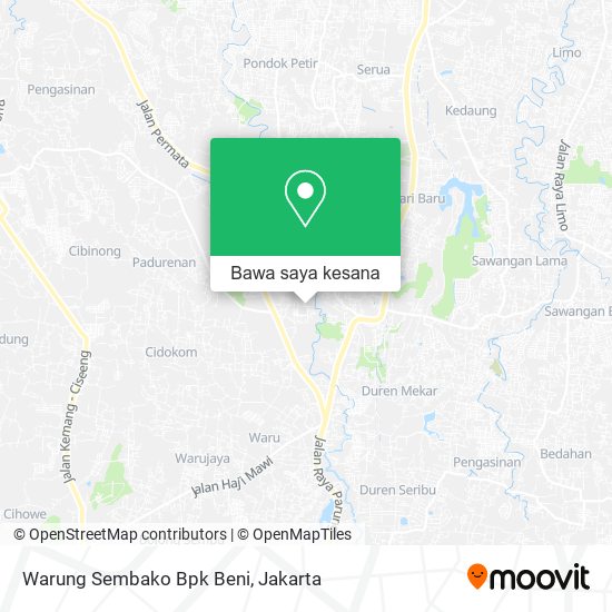 Peta Warung Sembako Bpk Beni