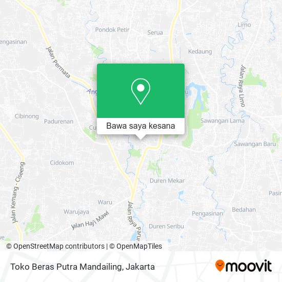 Peta Toko Beras Putra Mandailing