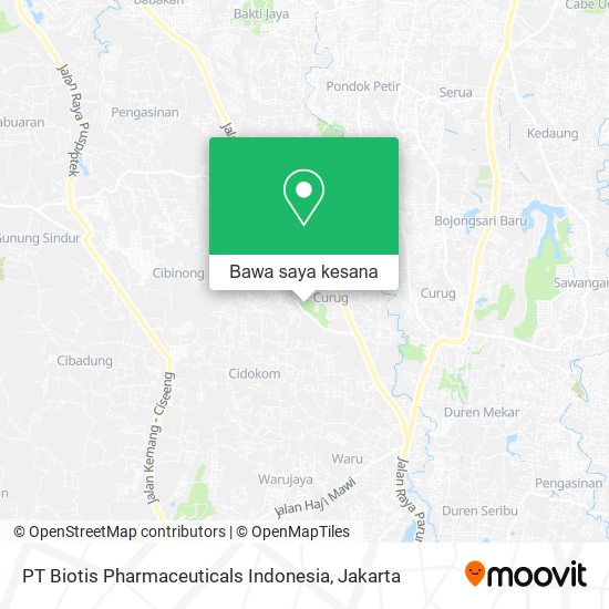 Peta PT Biotis Pharmaceuticals Indonesia