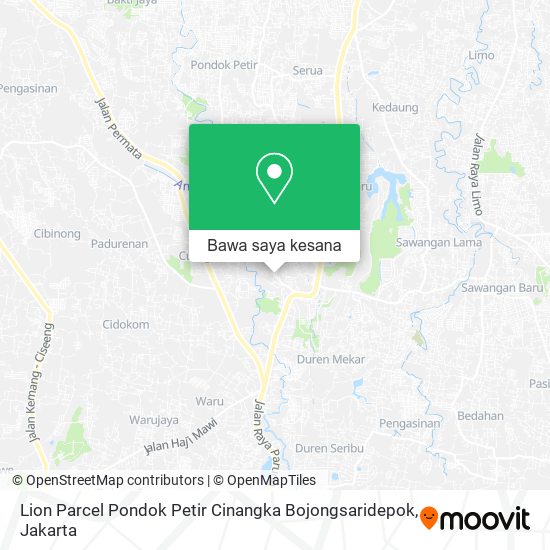 Peta Lion Parcel Pondok Petir Cinangka Bojongsaridepok
