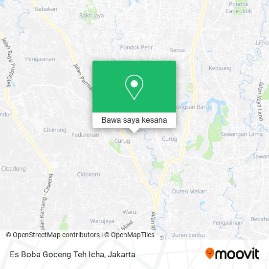 Peta Es Boba Goceng Teh Icha