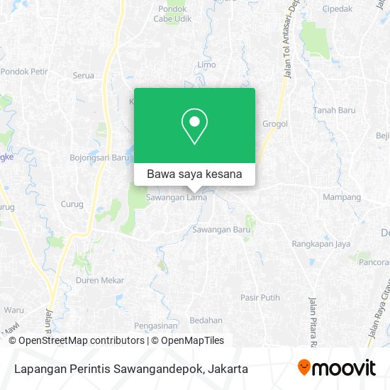 Peta Lapangan Perintis Sawangandepok