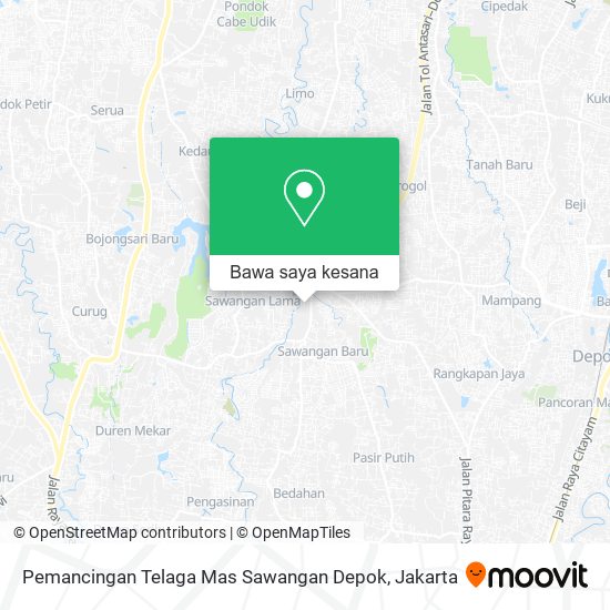 Peta Pemancingan Telaga Mas Sawangan Depok