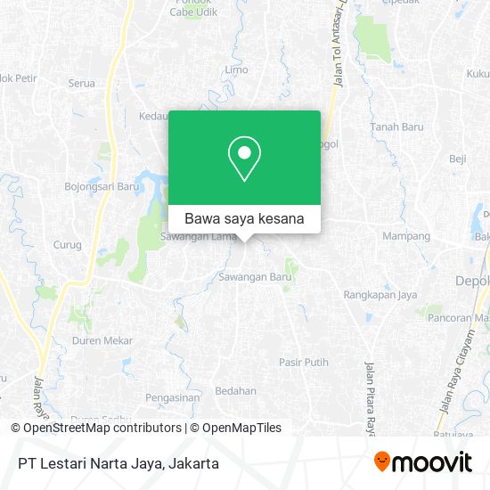 Peta PT Lestari Narta Jaya