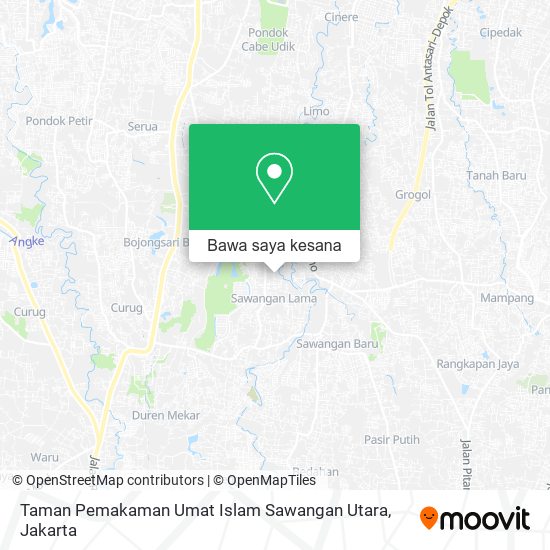 Peta Taman Pemakaman Umat Islam Sawangan Utara