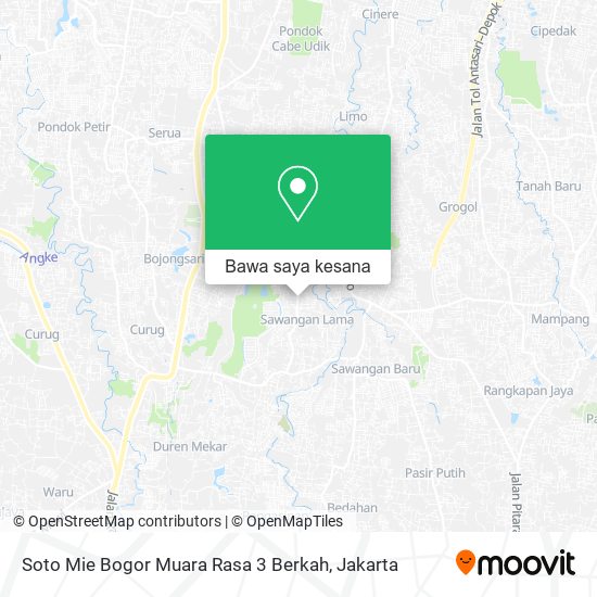 Peta Soto Mie Bogor Muara Rasa 3 Berkah