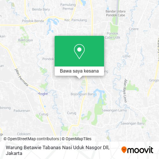 Peta Warung Betawie Tabanas Nasi Uduk Nasgor Dll