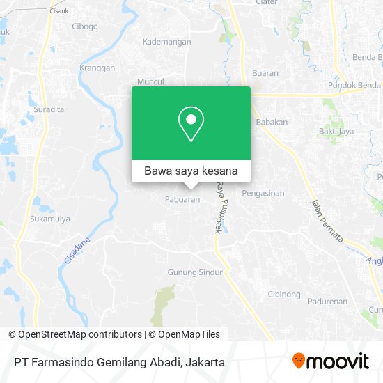 Peta PT Farmasindo Gemilang Abadi