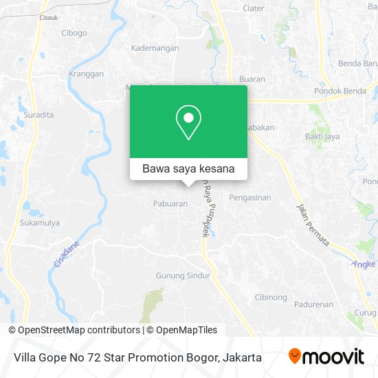 Peta Villa Gope No 72 Star Promotion Bogor