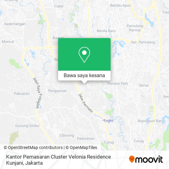 Peta Kantor Pemasaran Cluster Velonia Residence Kunjani