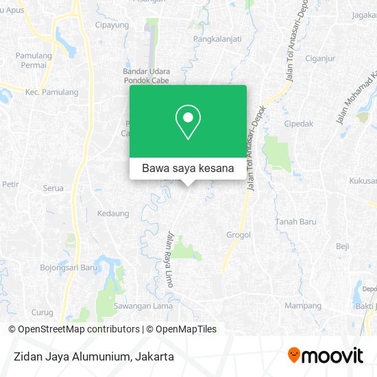 Peta Zidan Jaya Alumunium
