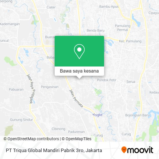 Peta PT Triqua Global Mandiri Pabrik 3ro